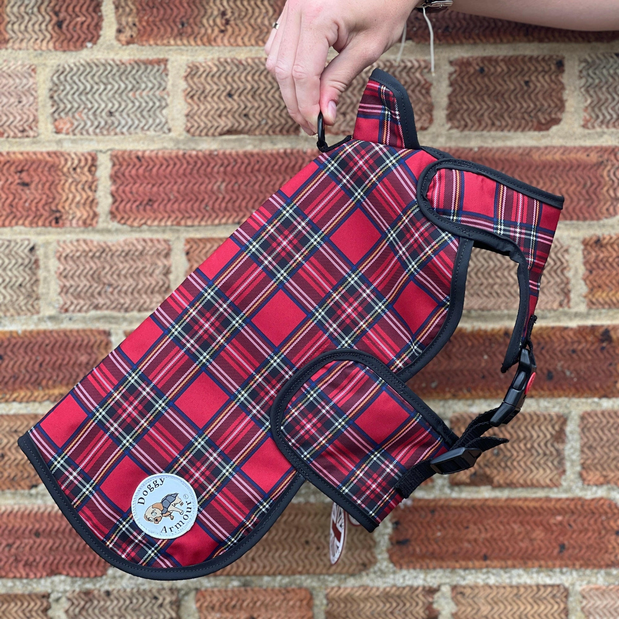Red Tartan - Small Doggy Armour.