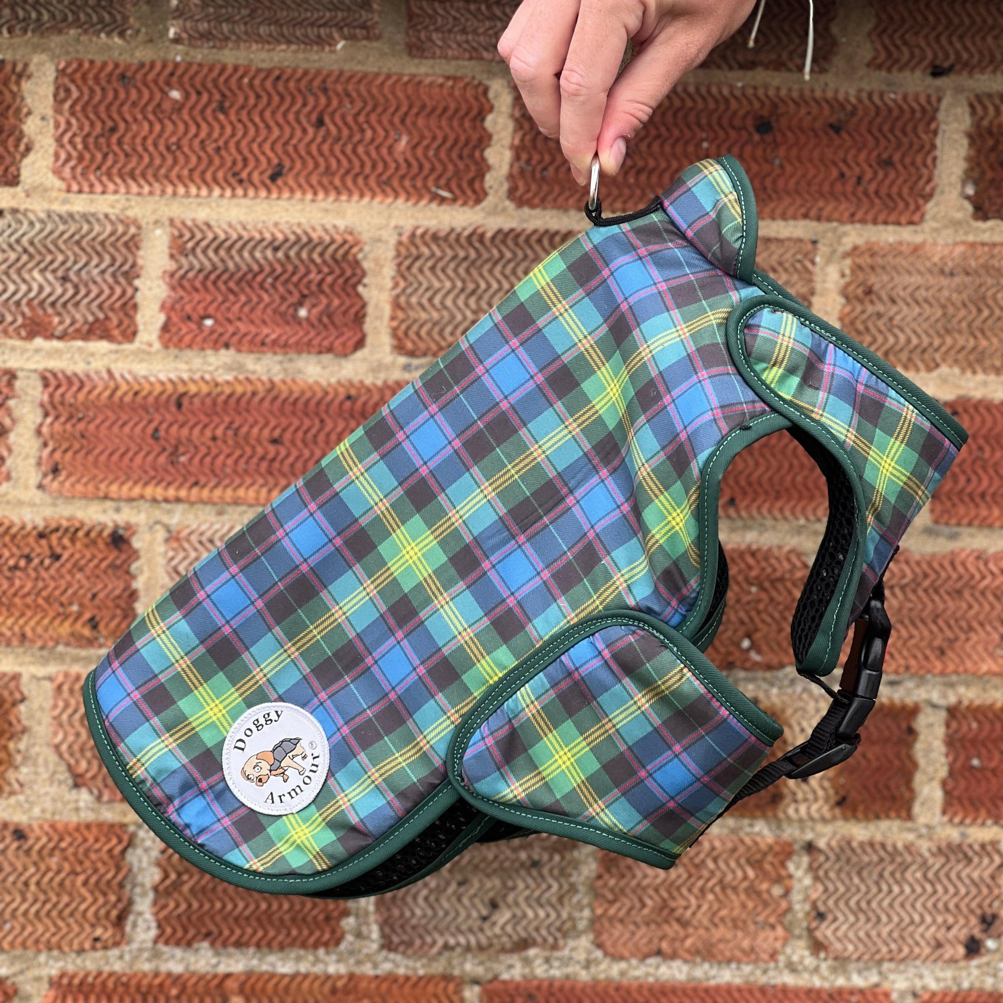 Green Watson Tartan - X Small/Small Doggy Armour.