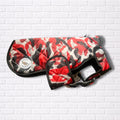 Small - Red Camo Quilted - Protective Dog Coat - Armoured Bite Resistant Dog Coat