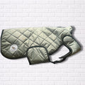 Medium -  Sage Quilted - Protective Dog Coat - Armoured Bite Resistant Dog Coat