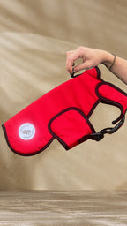 Poppy Red Protective Dog Coat - Armoured Bite Resistant Dog Coat