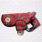 XS Red Tartan - Protective Dog Coat - Armoured Bite Resistant Dog Coat