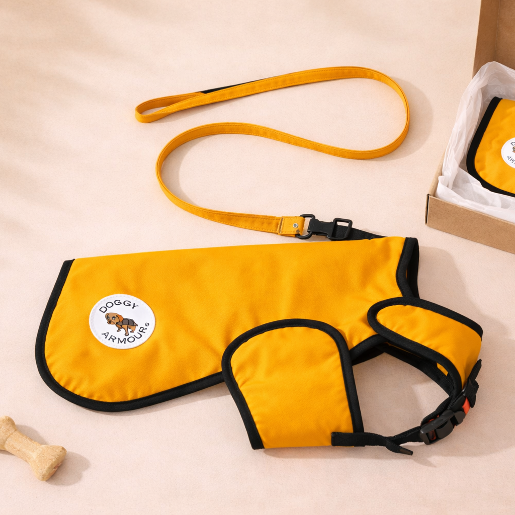 Marigold protective dog coat doggy armour 