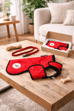 Poppy Red Protective Dog Coat - Armoured Bite Resistant Dog Coat